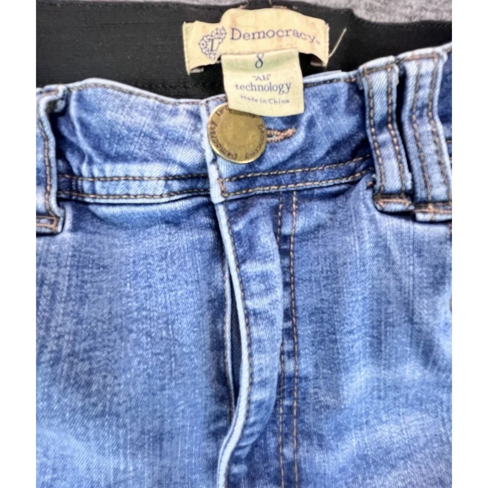 Democracy Jeans Womens‎ 8 Blue Skinny Ab Technology Stretch Denim Cotton Blend